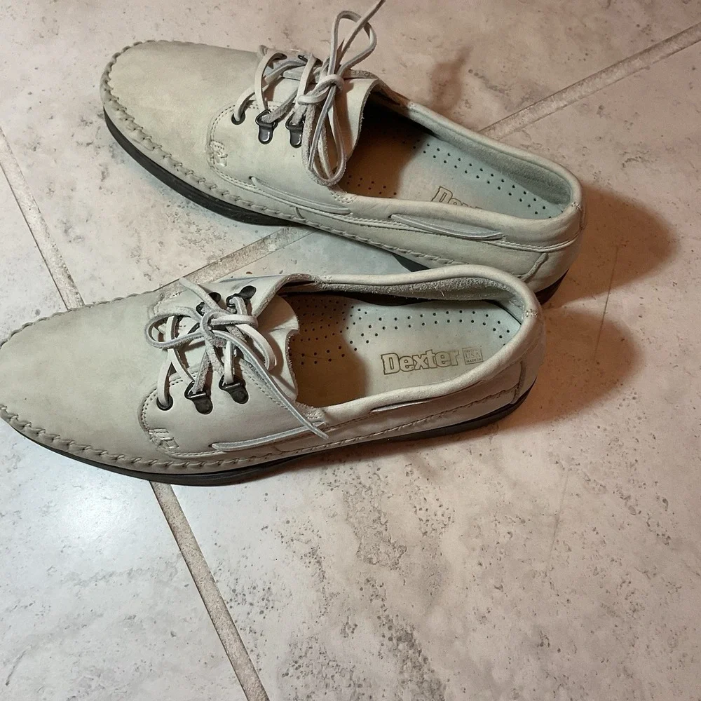 US 13M Vintage Dexter Navigator Men's Leather Boat Tan Shoes/Loafer